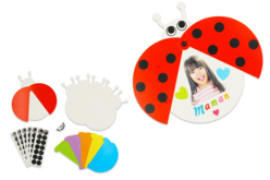 Set de 6 cartes coccinelles mobiles - couleurs assorties - Kits clés en main - 10doigts.fr - 2