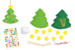 Felt Christmas Tree Ornaments Kit - 6 Pieces - 2 - Felt Kits - 10doigts.com - Felt Kits - 10doigts.fr