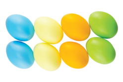 set de 8 oeufs colorés en plastique - Oeufs de Pâques créatif - 10doigts.fr - 2