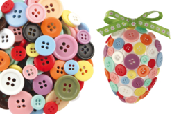 Set d'environ 300 boutons ronds en plastique, ø et couleurs assortis - Boutons fantaisie et décoratifs pour tous vos DIY - 10doigts.fr - 2