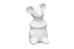 souris blanche - Animaux en polystyrène - 10doigts.fr