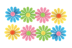stickers feutrine fleurs - Stickers en feutrine : du relief et de la texture dans vos créations - 10doigts.fr