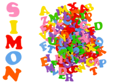 stickers lettres majuscules - Gommettes Alphabet, messages - 10doigts.fr
