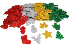 Glitter Rubber Christmas Stickers - 200 pcs - 2 - Christmas Stickers and Labels - 10doigts.com - Christmas Stickers and Labels - 10doigts.fr