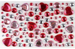 Strass coeur rose - Décorations coeurs pour des créations pleines d'amour - 10doigts.fr