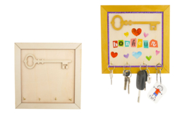 Support mural à clés en bois - Porte-clés et range-clés pour Papa : une idée de cadeau personnalisé - 10doigts.fr