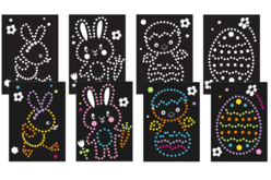 Tableau Paques Gommettes - Kits créatifs Pâques - 10doigts.fr