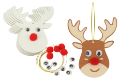 Suspensiones de renos de Navidad - 6 unidads - Kits creativos de Navidad para los niños – 10doigts.fr
