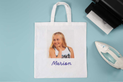 Transfert photo sur sac en coton - Papiers transfert - 10doigts.fr - 2