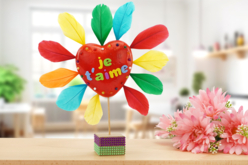 Trophée coeur et plumes - Formes à décorer - Polystyrène - 10doigts.fr - 2