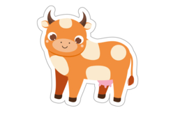 vache - Des gommettes animaux pour créer et apprendre dès la maternelle - 10doigts.fr - 2