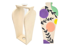 Vase en bois et soliflore - Objets pour le bureau : personnalisez votre espace de travail - 10doigts.fr - 2