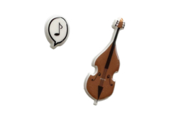 violon stickers 3d - Gommettes Histoires et décors - 10doigts.fr - 2