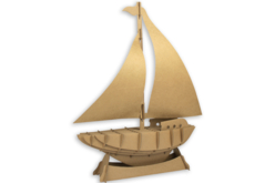 Voilier maquette en carton - 36 x 45 x 10 cm - Maquettes en carton - 10doigts.fr