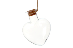 Heart-Shaped Glass Bottle - Glass Supports – 10doigts.fr