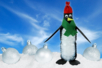 Hacer un pingüino con una botella de agua - Hojas de fieltro – 10doigts.fr