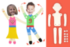 Silhouettes articuladas a personalizar - Soportes de papel – 10doigts.fr