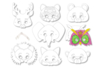 Máscaras animales a decorar - Máscaras creativas para niños – 10doigts.fr