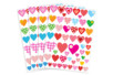 4 planchas de gommettes corazones - Pegatinas Corazones – 10doigts.fr