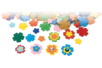 Flores en cartón ligero - 3000 unidads - Flores y hojas decorativas – 10doigts.fr