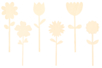 6 flores de madera - Siluetas de madera – 10doigts.fr