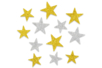 72 Estrellas adhesivas de espuma de goma oro, plata brillante - Gomets y pegatinas Navidad – 10doigts.fr
