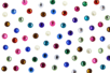Round Self-Adhesive Rhinestones, Multicolored - 72 pcs - 1 - Sticker rhinestones - 10doigts.com - Sticker rhinestones – 10doigts.fr