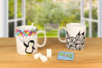 Taza de porcelana blanca - Soportes de cerámica para decorar – 10doigts.fr