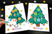 Actividad Infantil Collage y Colorear Navidad - Actividades manuales tarjetas de Navidad – 10doigts.fr