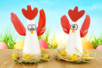 Gallina de Pascua con sus pollitos - Accesorios decorativos de Pascua – 10doigts.fr