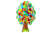 árbol para colocar de madera - Rafia y Paja – 10doigts.fr