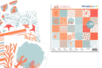 Bloc de papel Coral, 30 x 30 cm - 60 hojas - Papeles con motivos – 10doigts.fr