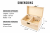 boite à thé dimensions - Wooden Boxes – 10doigts.fr