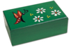 Caja rectangular en madera pintura verde - Cajas de madera – 10doigts.fr