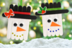 muñeco de nieve palo de madera DIY niños - Actividades manuales bricolajes de Navidad – 10doigts.fr