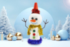 Garlanded Snowman - 2 - Christmas Crafts - 10doigts.com - Christmas Crafts – 10doigts.fr