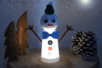 muñeco de nieve luminoso vaso niño - Actividades manuales de Navidad – 10doigts.fr
