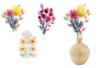 Mini Wooden Vases + Bouquets - 3 Pieces - 4 - Vases and Soliflores to Decorate - 10doigts.com - Vases and Soliflores to Decorate – 10doigts.fr