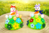 Conejo de Pascua escondiendo sus huevos - Accesorios decorativos de Pascua – 10doigts.fr