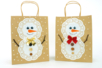 Manualidades Infantil Bolsa Navidad Muñeco de Nieve - Actividades manuales envolturas creativas de regalos de Navidad – 10doigts.fr