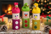 Duende del Papá Noel con un rollo de cartón - Hojas de fieltro – 10doigts.fr