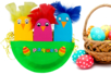 Pollitos de Pascua en su nido - Gomets ojos y caras – 10doigts.fr