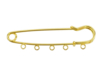 Golden Safety Pins with Rings - 3 Pieces - 3 - Brooches - 10doigts.com - Brooches – 10doigts.fr