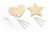 Campanas de madera corazón y estrella - 2 campanas - Carillones de viento – 10doigts.fr