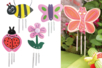 Sound Carillons, Assorted Shapes - 6 - Wooden Decorative Suspensions - 10doigts.com - Wooden Decorative Suspensions – 10doigts.fr