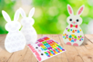 Easter Bunny Kit + Stickers - 2 pcs - 1 - Easter Craft Kits - 10doigts.com - Easter Craft Kits – 10doigts.fr