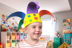 Harlequin Hat Kit + Accessories - 4 Pieces - 1 - Carnival Creative Kits - Arts and Crafts Activities for Carnival - 10doigts.com - Carnival Creative Kits - Arts and Crafts Activities for Carnival – 10doigts.fr