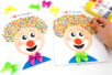 payaso pintura hisopo - Actividades manuales Carnaval, Martes de Carnaval – 10doigts.fr
