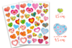 Colorful Heart Stickers - 74 pcs - 1 - Heart Stickers - 10doigts.com - Heart Stickers – 10doigts.fr