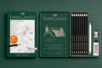 Pitt Graphite Matt Metal Box - 11 Pieces - Crayons graphite et mines pour le dessin – 10doigts.fr